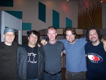 Rubens Salles and Band after the recording of his new Cd,Liquid Gravity,at Systems Two NY.
