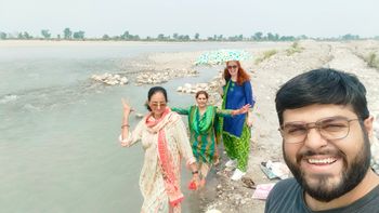 First Steps into the Ganges River
