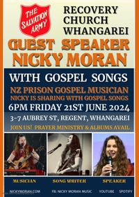 Gospel concert in service with Nicky Moran at Recovery church Whangarei