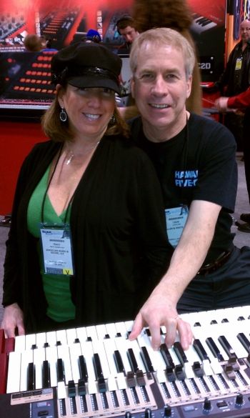 Tracy and I checked out the prototype Nord C2-D combo organ at NAMM 2012.  Nice!
