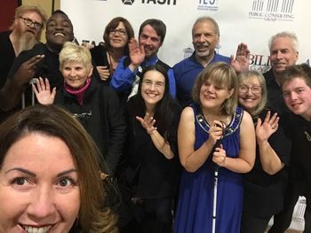 United By Music, North American  Band, in St Louis on 11-20-16 (selfie by Tracy, at left) I had the honor of performing at a series of shows in St. Louis with some musicians & vocalists who have overcome incredible obstacles in life
