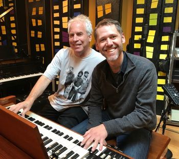 With Lady Gaga keyboardist Alex Smith The occasion was an organ rental for a 2017 recording session with the pop star
