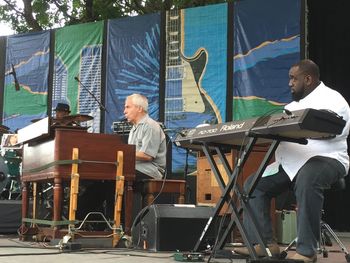 With drummer Edwin Coleman III & pianist James Mullen @ 2016 WBF Playing with James during our King Louie & LaRhonda Steele set was a special treat
