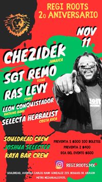 Regi Roots 2do Aniversario - Chezidek, Sgt. Remo, Ras Levy
