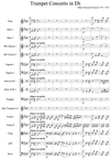 Hummel Trumpet Concerto in Eb - Orchestra Material