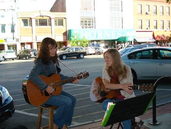 Nina Romanenko & Donna Havens Street Performing in East Hampton.  Great Fun! '10
