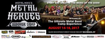 Metal Heroes Summer Camp 2017 Sponsors.
