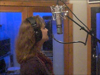 In the studio recording

