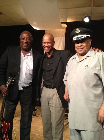 with guitarist Albert White and the legendary Tommy Brown after a recent gig in downtown Atlanta.
