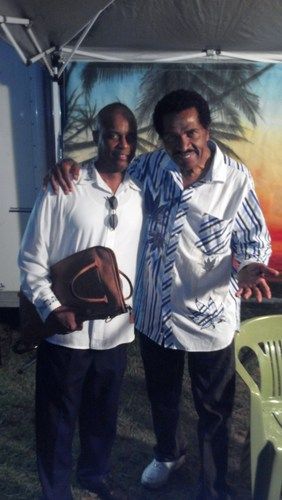 Kenny and Bobby Rush backstage at a recent festival in Jackson, MS. (2012)
