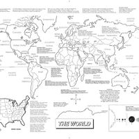 World Map with Lyrics (25"x36")