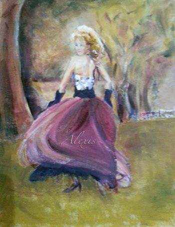 "Gothic Cinderella Escapes" Oil on Masonite DONATED to Assistance League Norman OK
