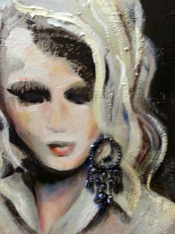 "Blonde with Earring" Oil on Masonite  SOLD
