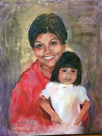 "Juanita's Aunt Portrait" Oil on Canvas SOLD
