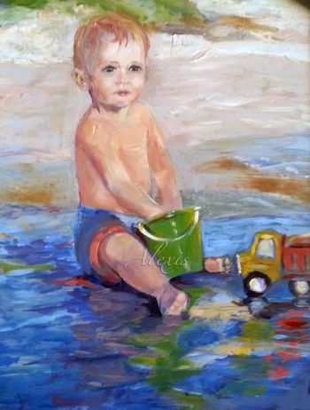 "Water Boy Toys" Oil on Canvas
