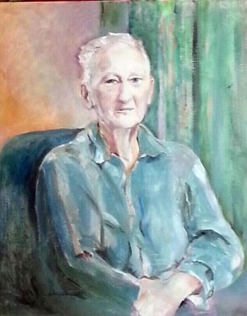 "Pricilla's Grandpa Bill" Portrait Oil on Canvas SOLD
