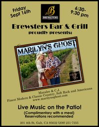 Marilyn's Ghost Duo on The Patio at Brewsters in Galt!
