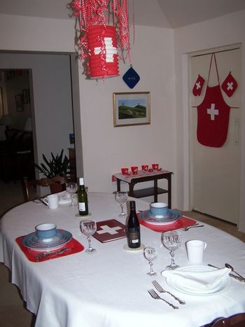 Swiss - dining room table
