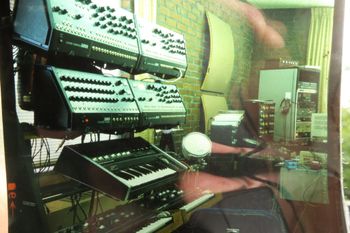 My studio in Boston, 1982. Jeff Bragg's synth rig!
