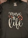 “Music Is Life” Women’s V-Neck T-Shirt