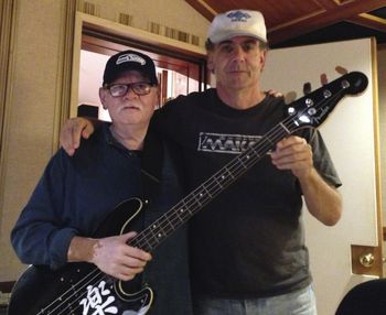 Charlie R. & Alan with Charlie's new bass
