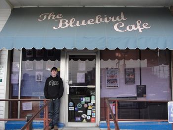 Outside the famous Bluebird Cafe
