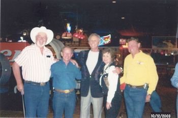 At Johnny Lyon's Hall of Fame Club With Larry Butler, Mel Tillis, Gayle and Bill Berkley
