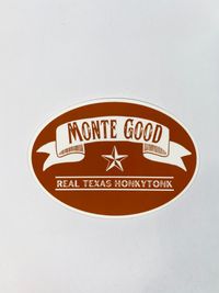Sticker - "Real Texas Honkytonk" (orange)