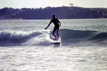 Ian Mclean looking very polished on a small Oakura wave!! ...Oakura....sleepy little Northland East Coast bay.....
