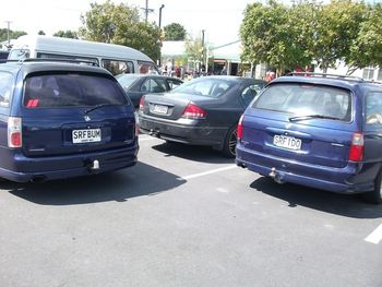 Laurie's car (SRF BUM) meets his long lost twin (SRF I DO)...Ha!!
