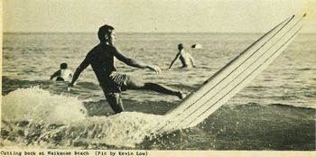 Allan Byrnes kicks out at Waikanae '66
