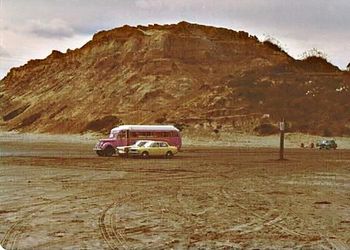 and of course..you have to have the odd pink hippie bus here and there too.... Ninety mile beach...summer of  '73

