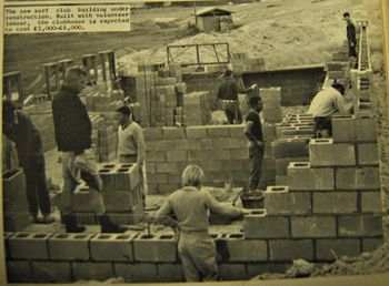 Construction of the new Waipu SLSC around '67 That looks like Tui with his hands on his hips...Ha!
