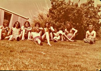 Keith Walsh..(2nd from right) hangin out with the boys from New Plymouth... summer of '72......and it was all about long hair and beards then..Ha!!!....very cool days...in fact Doug Hislop informed me that was his house in the background...which he still lives in!!!
