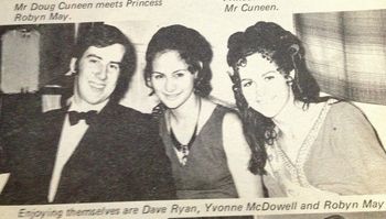 Dave, Yvonne and Robin...some sort of 'Princess' night!!!!!!! Princess Robin May....
