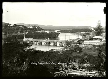 1915 Looking down the Hatea River.....showing the swing bridge
