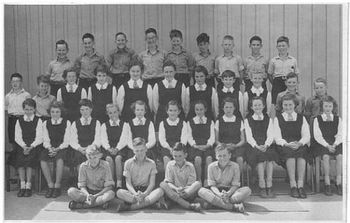 Form 1 1957 Back row 2nd left Kevin Codlin RSLC boy..then Brian Metcalfe and Murray Proven ....all these kids that i am pointing out became part of the local surf scene just a few years later...probably the same in your area!!...
