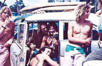 Greg Alach (deep inside car)...(RIP) and Aussie mates.....Sydney 1970
