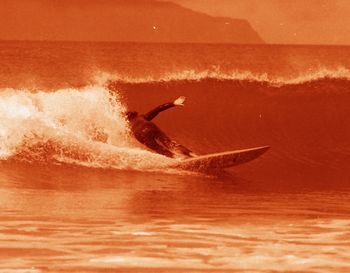 1972..Langs Beach....another Advocate shot! I dont whether Kevin Hill is doing the most radical bottom turn in history and defying gravity.......or falling off.Ha!!
