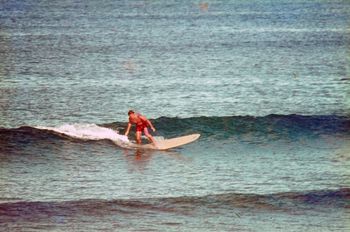 Great shot of 'Tim' Conan Frazerhurst Tim excelled around this time winning the Sandy Bay Senior Mens Tatahi comp in Aug '65...the 'Dunlop Paddleboard cup' and entered the NZ champs around that period also...a well respected Northland surfer was Tim with a powerful style!
