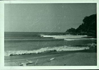 and an awesome right on the rivermouth... Pataua in the summer of '68.....the banks were just sensational then....
