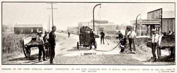 Commerce street Kaitaia gets tarsealed 1920
