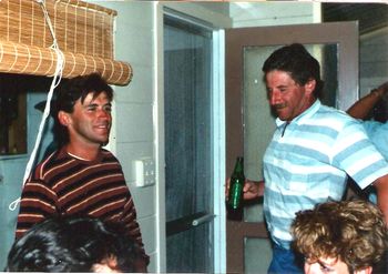 old Northland surfers ......Gary Orevich and Roger Crisp..... Gisborne nationals   83
