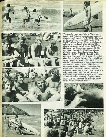 Waikanae bch...... surf relay teams....1970

