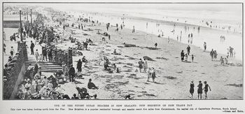 crowds New Brighton Beach.....New years day 1935
