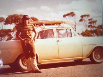 Ellyat Allen...That was 1972.  The middle of the Nullarbor desert I made the board before I left NZ...
