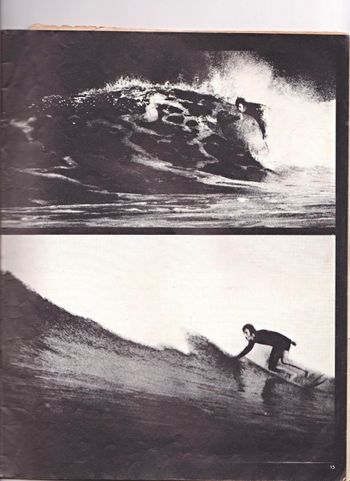 Terry makes it into our local surf mag...'Surf NZ '71.... surfing 'Blackhead Dunedin...
