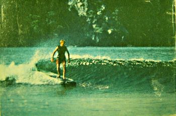 But Ken Beehre was becoming a bit of a magazine surf-star..... Must have been his red hair!!! Ha!.....above ...gracing the back cover of the Northland Photo News!!!! ...Taupo Bay 1967......classic clean little left....Ken in beautiful trim...
