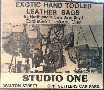 Northlands own Exotic Dave Boyd...Ha!!! typical lifestyle of the 1970's hippie surfer.....start your own little business..make surfboards..leather stuff..stereo's..clothes...you name it...as long as we could still surf when it was pumping...Ha!!!
