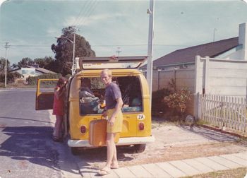 and back to Africa...Auckland boy Malcolm .....and Deidri....... Cape Town ..South Africa....had some great surfs with Malcolm in South Africa....another Kombi man....outside our rented house!!...Capetown
